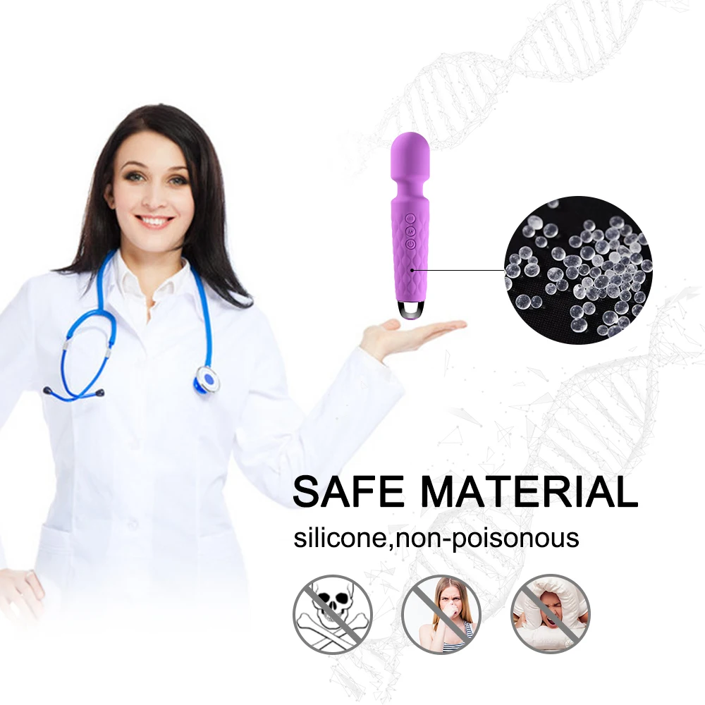 20 Moeds Мощный вибратор Av Wand взрослая Силиконовая секс-игрушка 8 скоростей