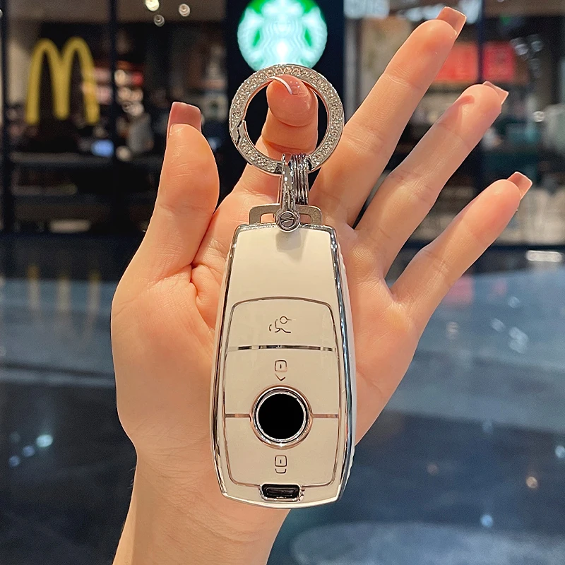 

TPU Car Remote Key Case Cover For Mercedes Benz A B C E S Class W204 W205 W212 W213 W176 GLC CLA AMG W177 Smart Holder Key Fob