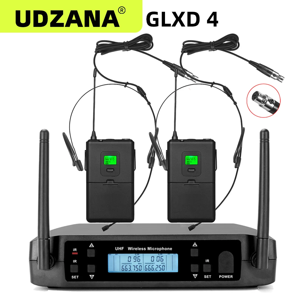 UDZANA GLXD4 600-699 МГц профессиональная УВЧ Беспроводная микрофонная система для