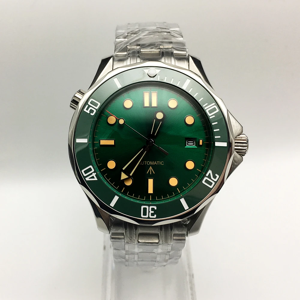 

41mm Automatic Watch for Men 8215 Movement Stainless Steel Case Sapphire Crystal Luminous Waterproof Mechanical Wristwatch