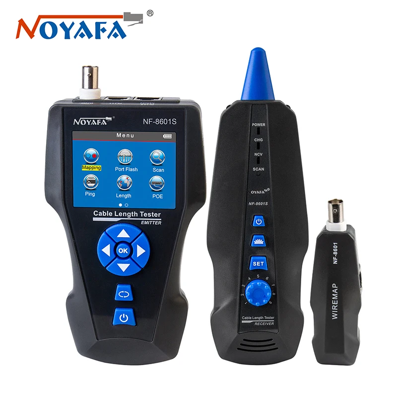 

Noyafa NF-8601S Multifunction TDR Wire Tracker Toner Ethernet LAN Network Cable Tester for RJ11 RJ45 BNC