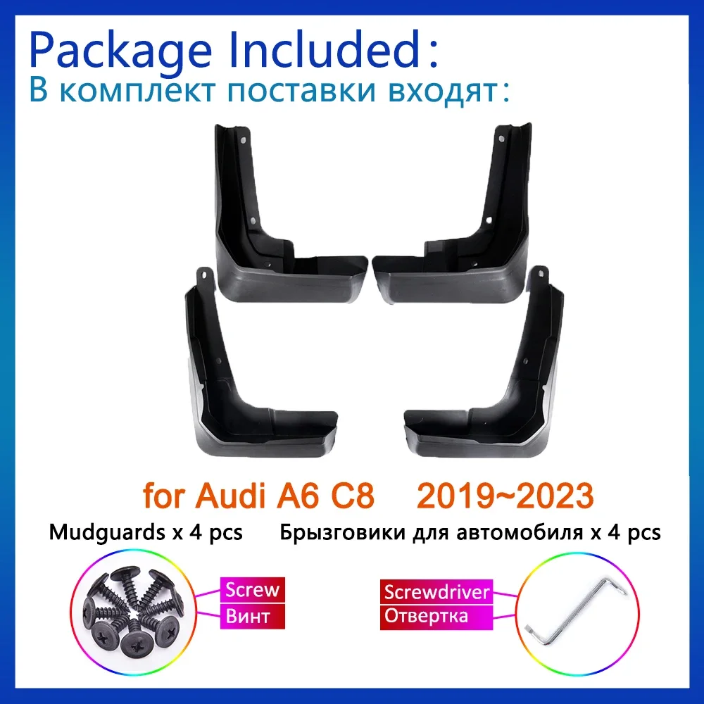 4 шт. брызговики для Audi A6 C8 2019 2020 2021 2022 2023