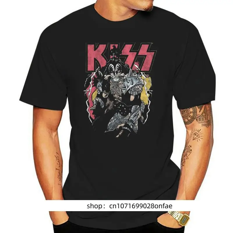 

Kaus Band Rock Metal Kiss Pria Wanita Klasik Lengan Pendek Pakaian Jalanan Kaus Bintang Hip-Hop Atasan Grafis Kasual Ropa Hombre