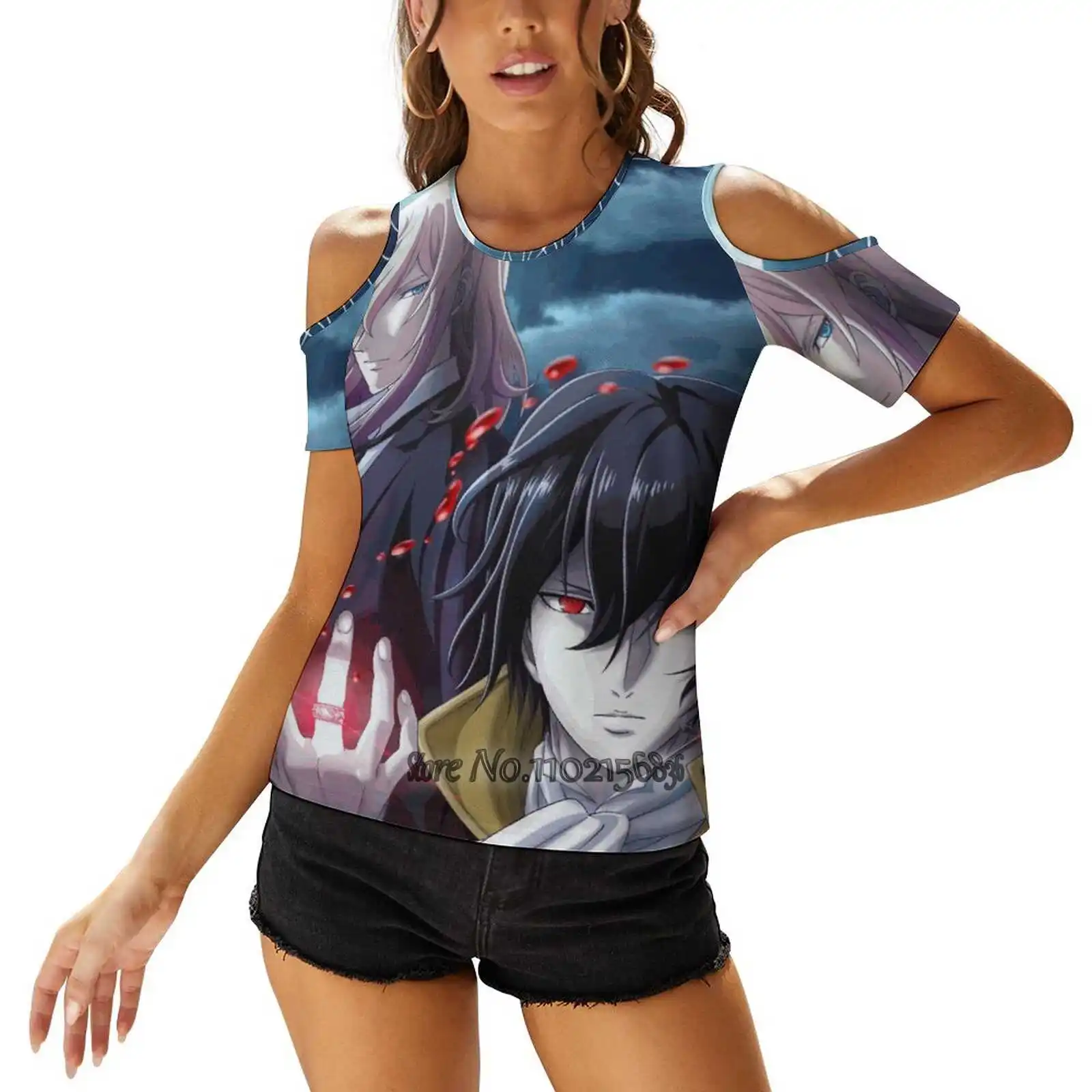 Улучшенная женская футболка с принтом, летняя дизайнерская футболка, корейские топы, благородный аниме Webtoon Cadis Etrama Di raiзел