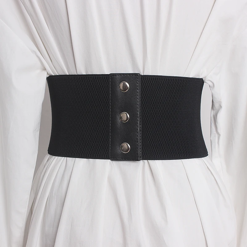 Женские подиумные модные эластичные пояса из искусственной кожи женское платье