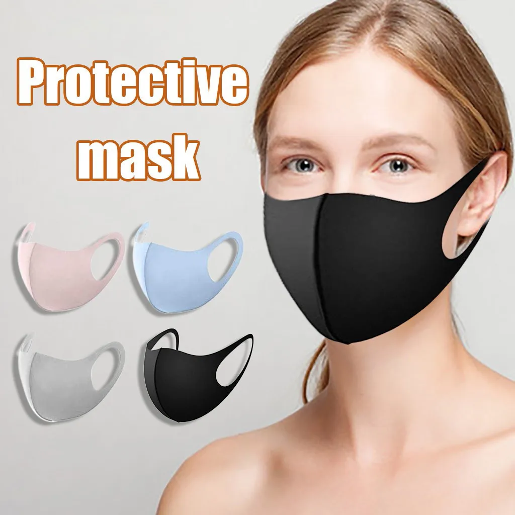 

1/3/5pcs Black Washable Mask 3 Layer Cycling Cotton Mouth Face Mask Men Women Reusable Mondkapjes Wasbaar Mascarillas Halloween