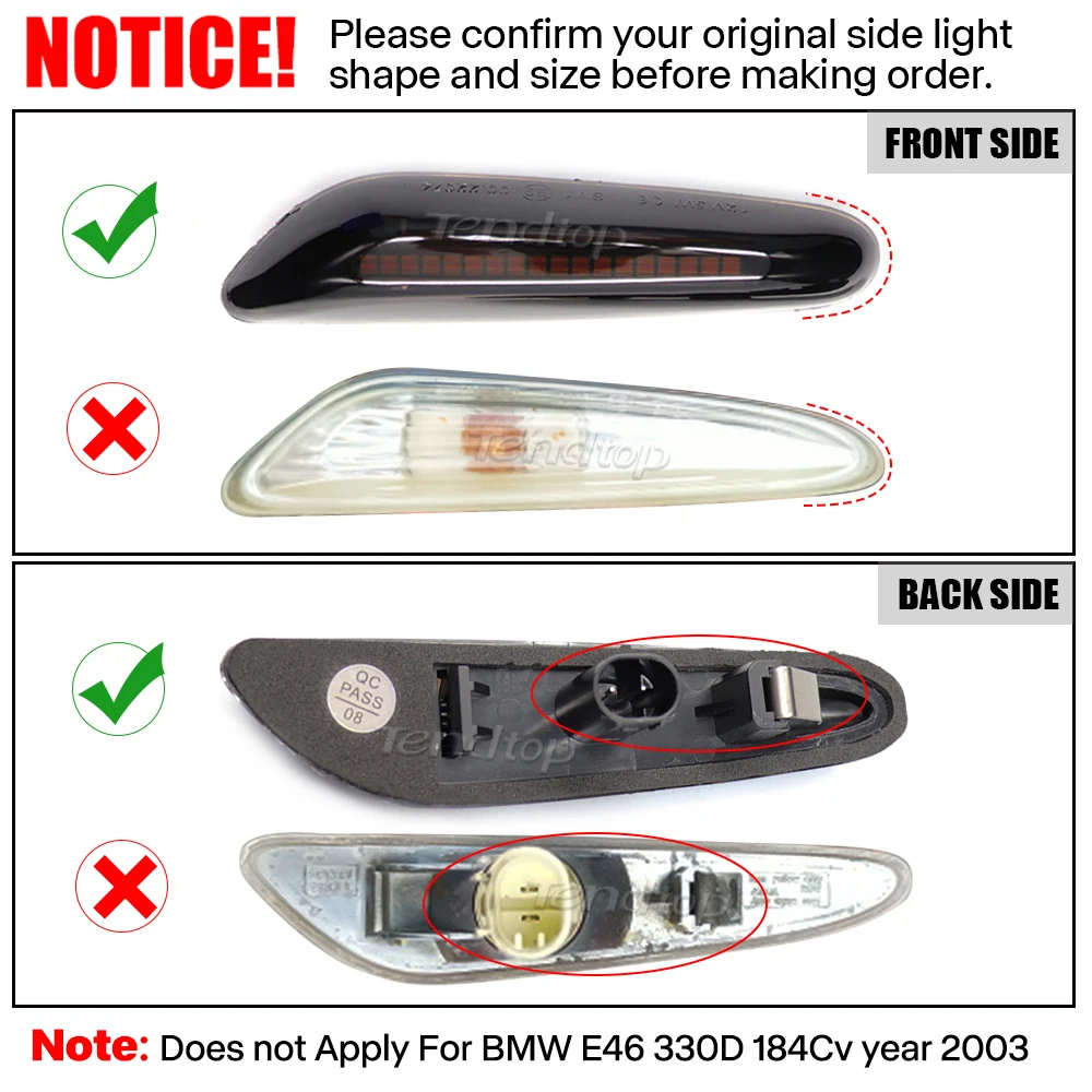 Последовательно мигающий светодиодный указатель поворота для BMW X3 E83 X1 E84 X5 X53 E60 E61