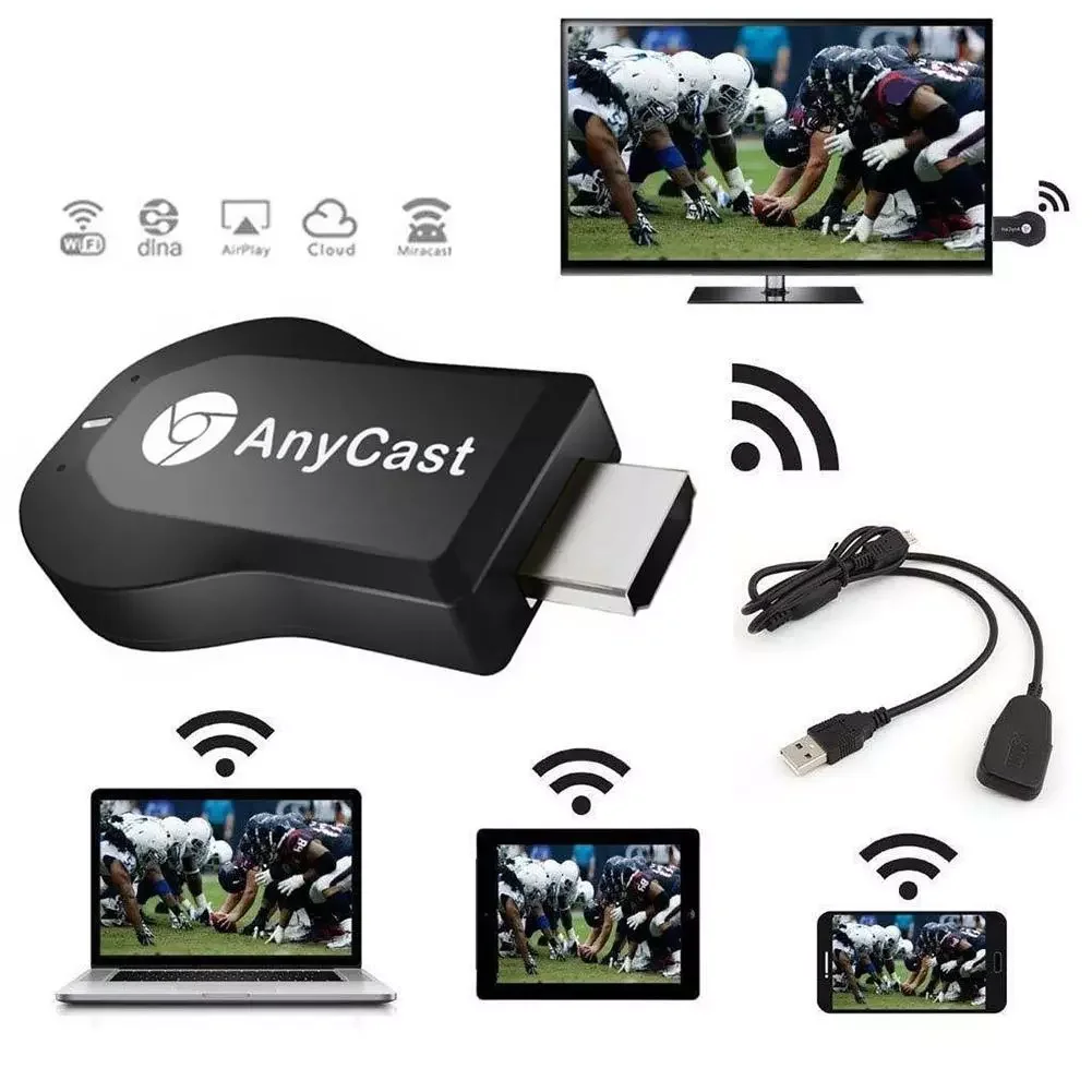 

M2 Anycast HDMI-совместимый ТВ-приемник HD1080P Miracast DLNA Airplay WiFi Дисплей приемник ТВ Беспроводной адаптер Android BHE3