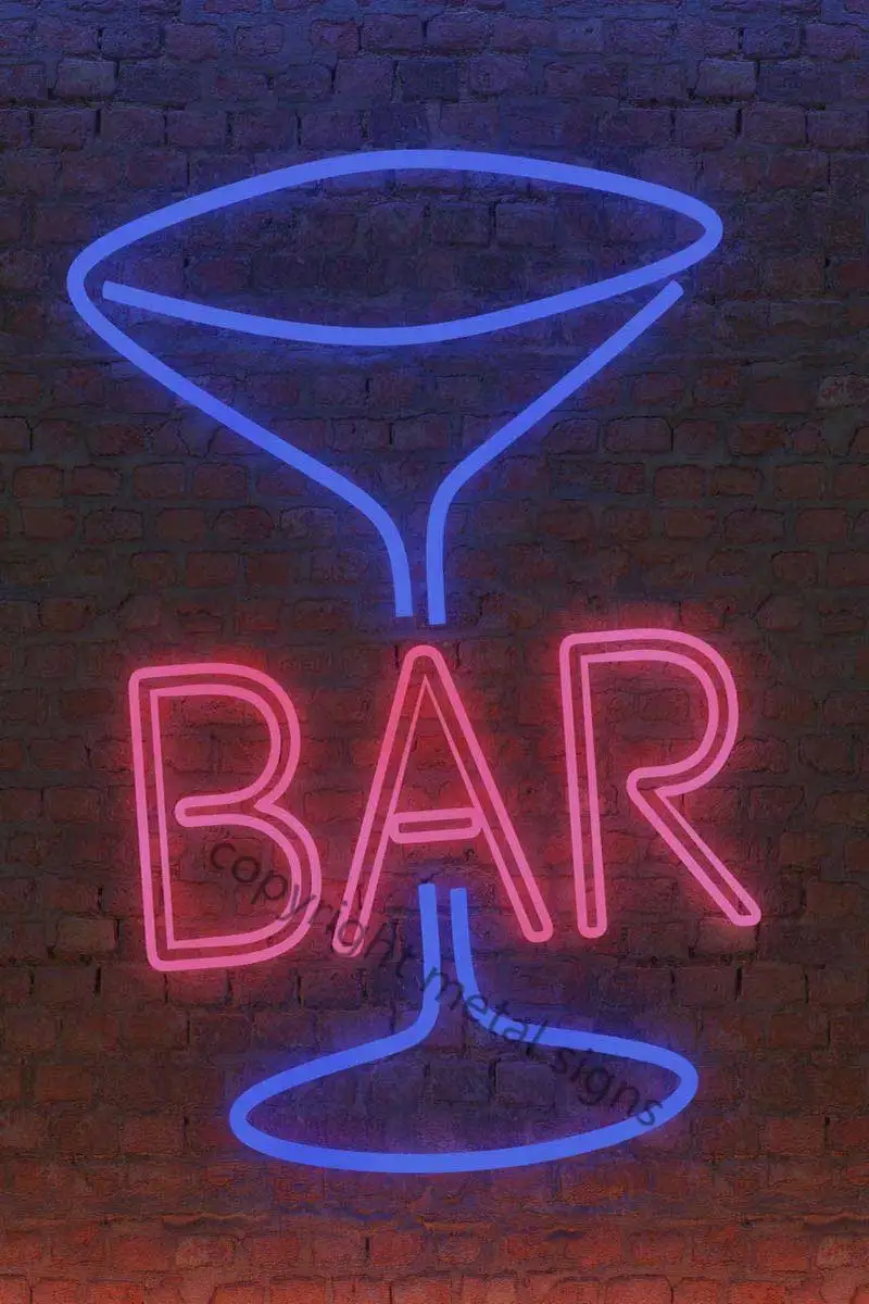 

Неоновая барная винтажная металлическая вывеска жестяная вывеска оловянные пластины настенный Декор Ретро неоновая вывеска для кафе паба ...