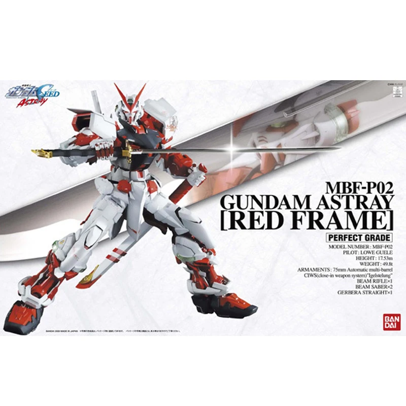 

Оригинальная Аниме Фигурка Bandai GUNDAM серии PG в астрайно-Красной оправе 1/60, Сборная модель, игрушки, коллекционные модели, украшения