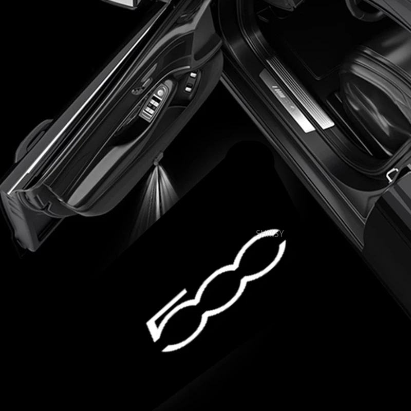 

2 шт. светодиодный проектор для Fiat 500 170 312 Sedan Station Wagon 500C C, дверь автомобиля, световой свет, эмблема, призрачная тень, лампа, аксессуары