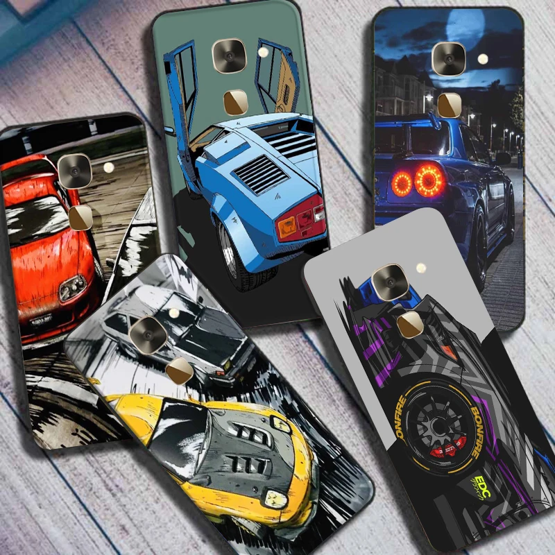 

JDM Sports Car Phone Case For Letv LeEco Le Max 2 Covre Printing Soft Silicone Leeco Le Max2 X820 X821 X822 X829 Cases Bumpers