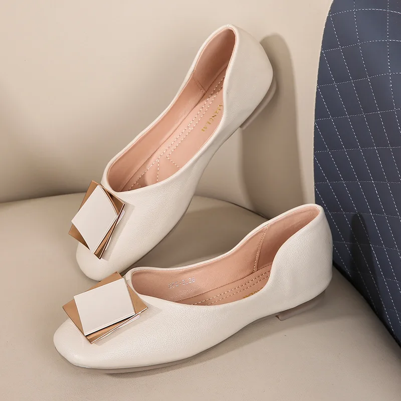 New Arrival Square Toe Ladies Pumps Flat Office For Women Soft Doll Shoes