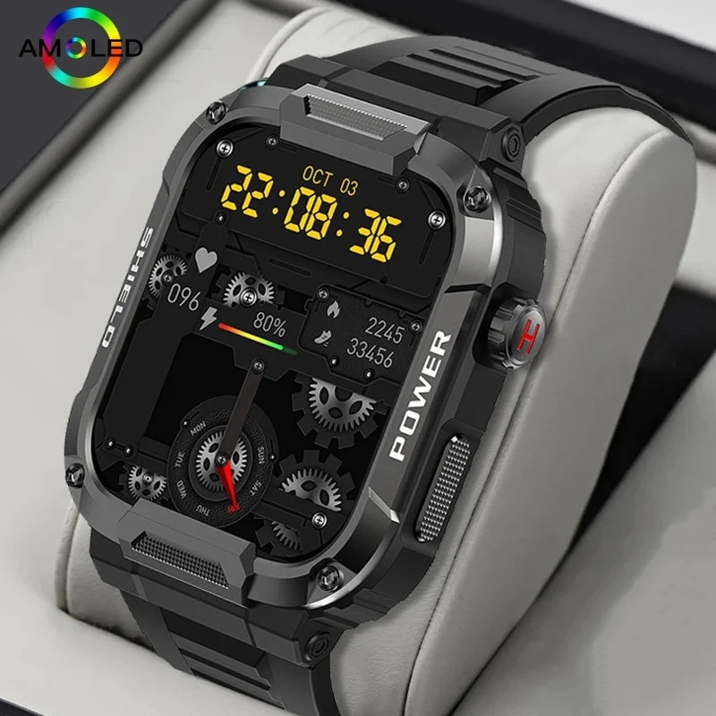 

Смарт-часы MK66 мужские с фитнес-трекером и пульсометром, 1,85 дюйма