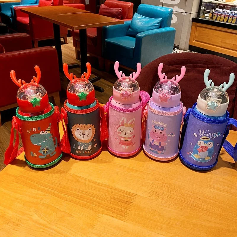 Детский умный дисплей с соломинкой чашка из нержавеющей стали измерением