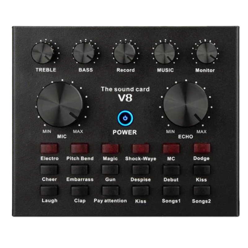 

Sound Card Audio External USB for Headset Microphone Live Broadcast for BM800 Professional Audio Stereo Music Recording