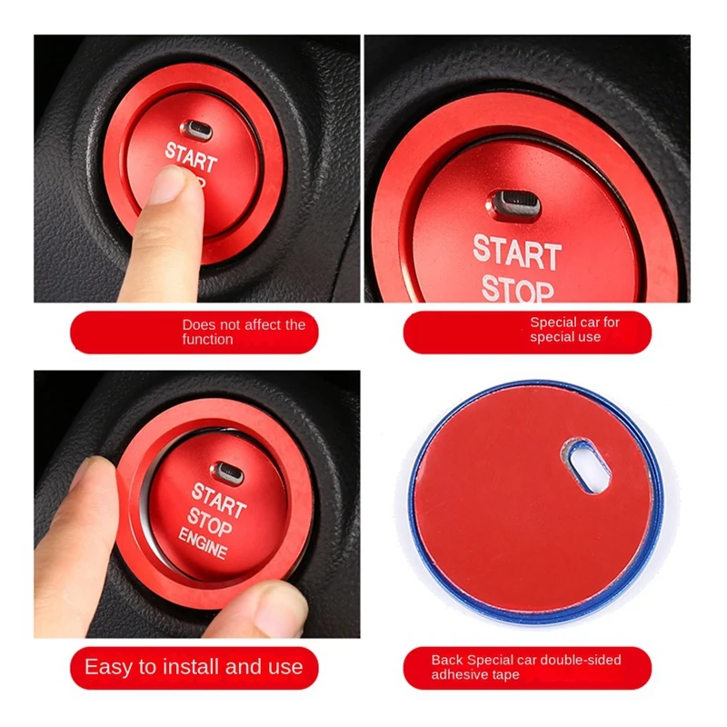 Автомобильная кнопка запуска двигателя крышка STOP ключ зажигания наклейка для Great