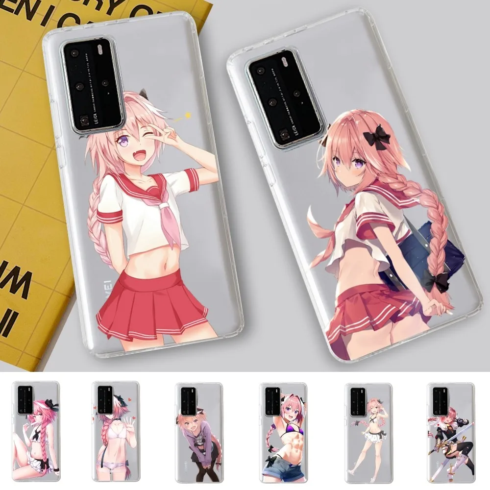 Чехол для телефона Astolfo Anime Girl Samsung A12 21 30 31 51 52 70 71 Redmi8 9 10 Honor 50 Прозрачный чехол
