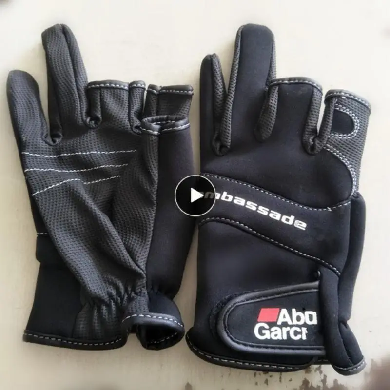 

Fishing Tools Winter Sports Gloves Sunscreen Anti-scratch Three-finger Gloves Comfortable Anti-skid Fishermen Gloves