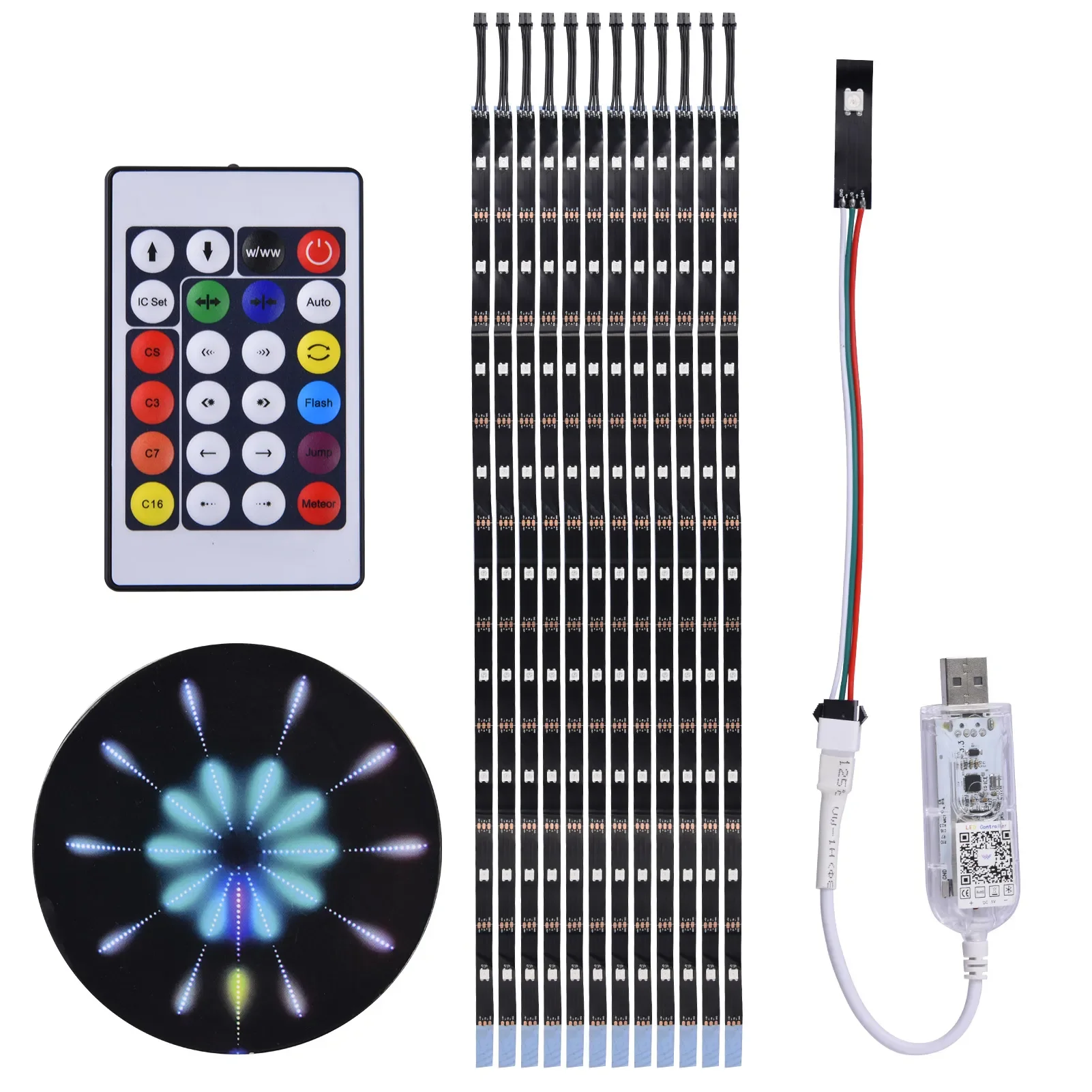 

Гирлянда с лентами, Сказочная гирлянда, Рождественская гирлянда с дистанционным управлением, музыка, синхронизированная, меняющая цвет