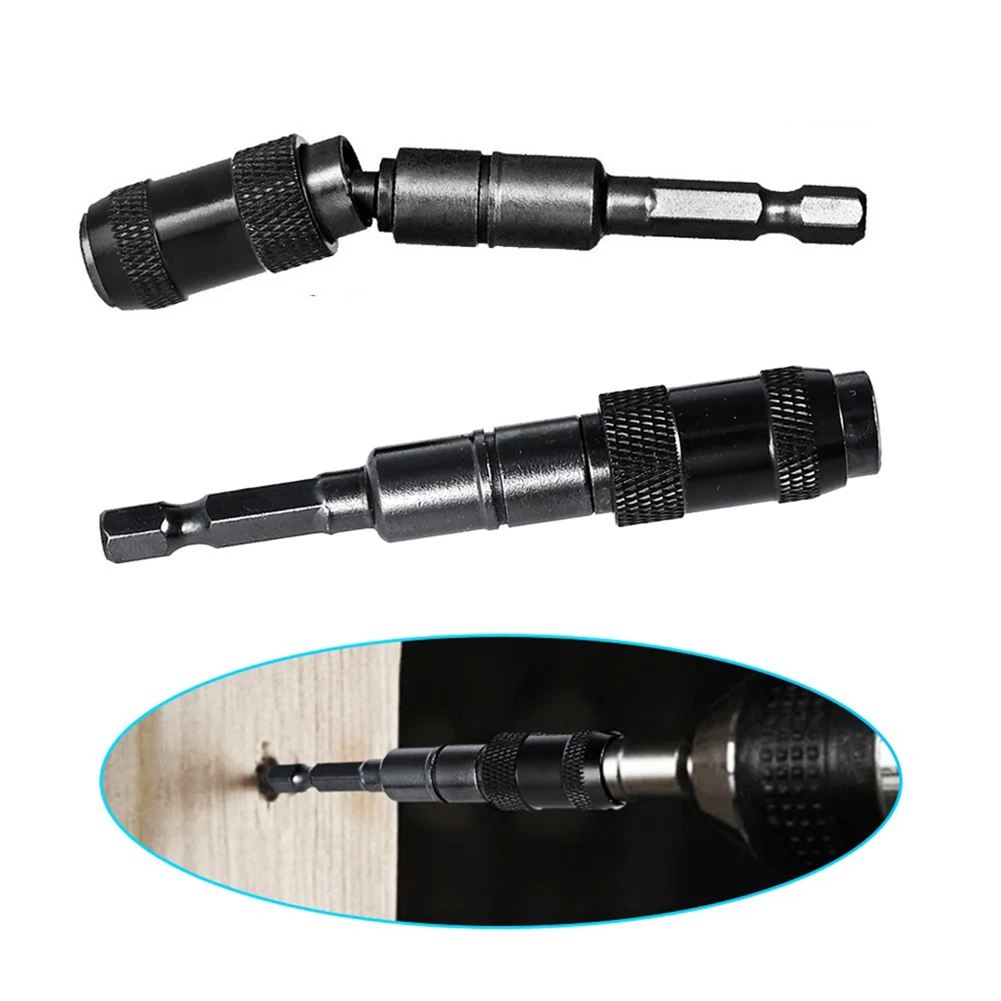 

2pc 1/4 "Hex Magnetic Ring Screwdriver Drill Bit Holder Extension Rod Impact Swivel Guide Screw Tip Quick Change 35N·M Torque