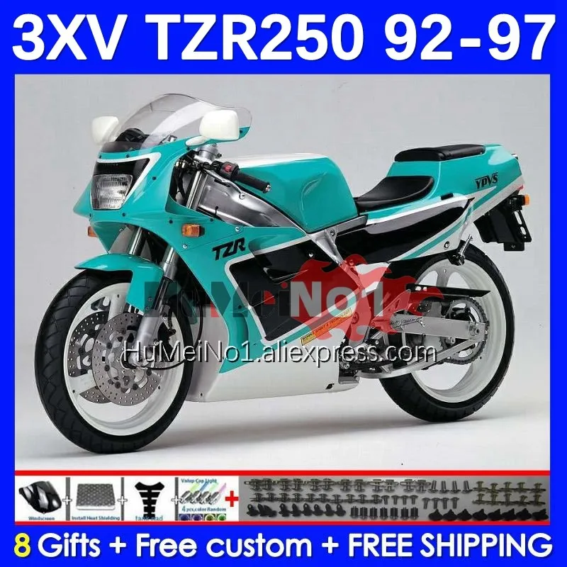 

TZR-250 For YAMAHA 3XV glossy cyan TZR250 TZR 250 RR 92 93 94 95 96 97 145No.53 TZR250RR 1992 1993 1994 1995 1996 1997 Fairing