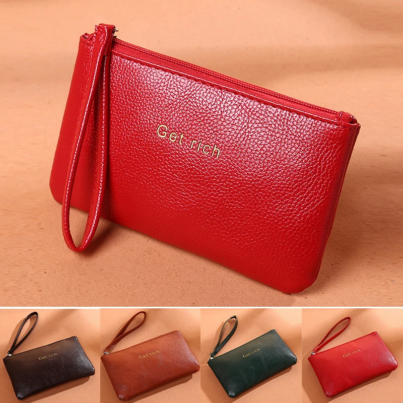 

New Soft PU leather Long Coin Purse Red Black Green Wallet Coin Purse Large Capacity Women Money Bags Credit Card Holder Wallets