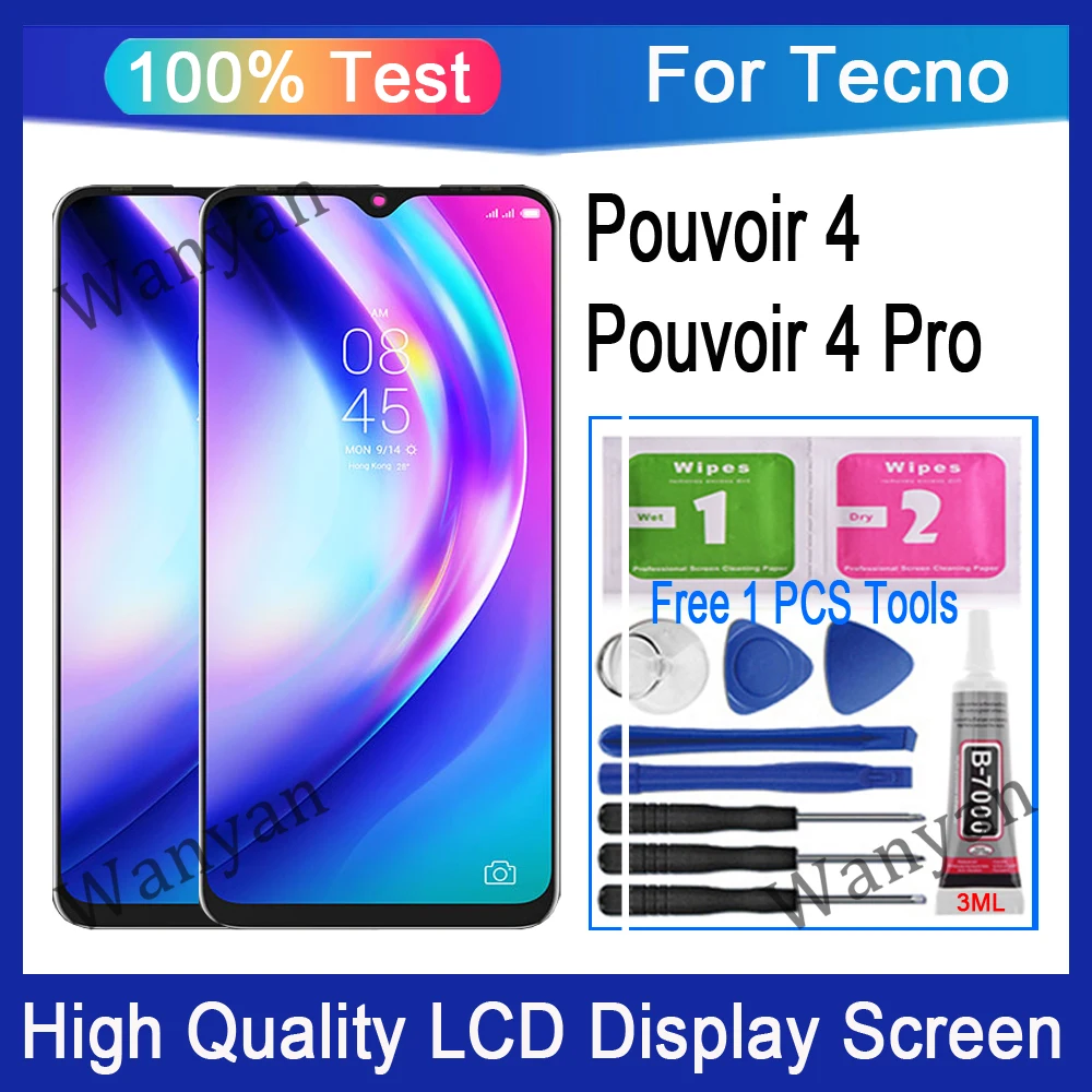 

Original For Tecno Pouvoir 4 LC7 / Pouvoir 4 Pro LC8 LCD Display Touch Screen Digitizer Replacement