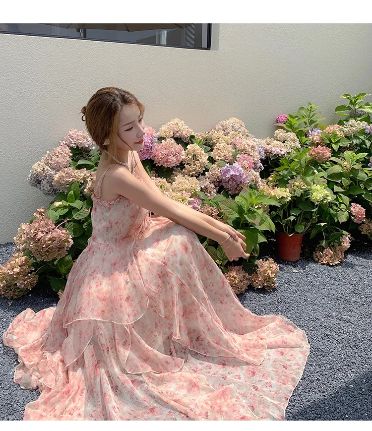 

XUAN PhD Lolita Dress Party 2023 Summer Dresses Women Floral Mini Dress Casual Blouse Korean Dress Fashion Suits Kawaii Clothing