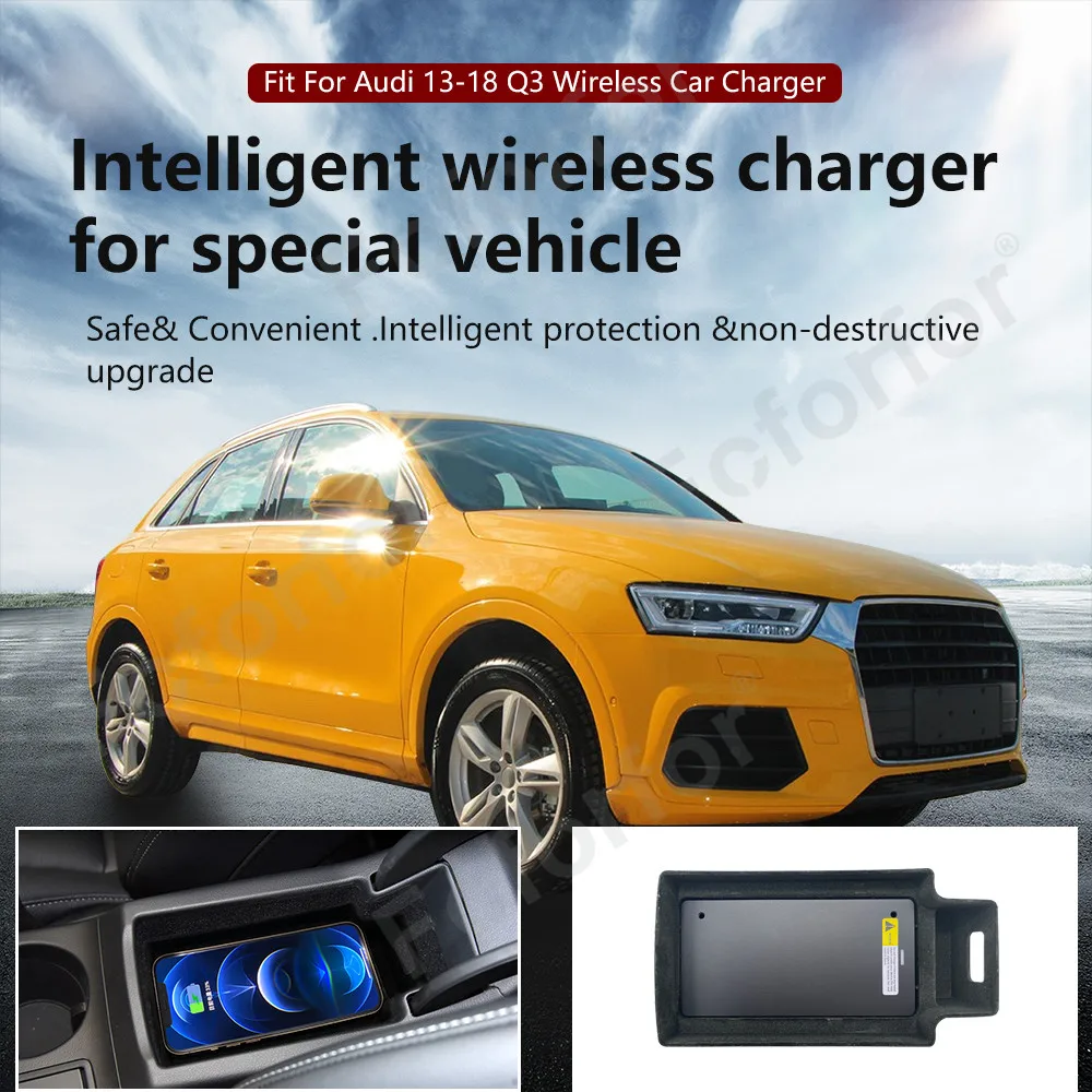 Купи Car Wireless Charger Fast Charging For Audi old Q3 Intelligent Infrared Phone Holder For Iphone Samsung за 5,340 рублей в магазине AliExpress