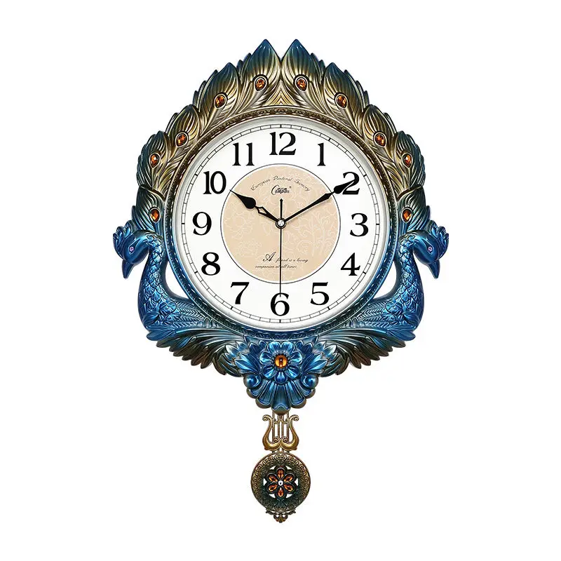 Wall Clock European-style Swing Living Room Silent Creative Personality Home Electronic Quartz |