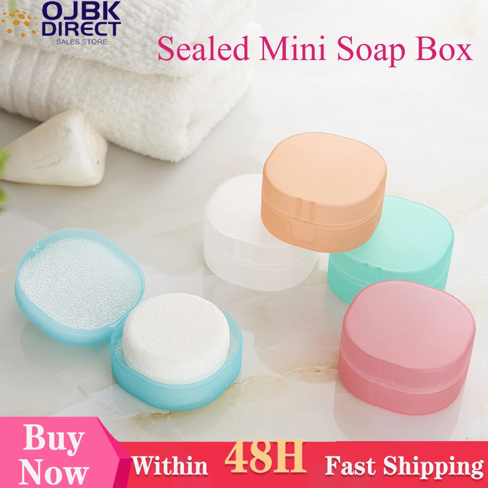 

Sealed Soap Box With Lid Sealed Travel Mini Plastic Storage Disk Portable Soap Holder Container Home Bathroom Soap Storage Box