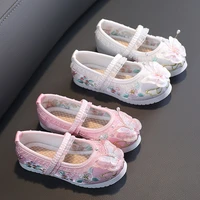 girls embroidered cloth shoes traditional style butterfly delicate lace flower shoes chinese ancient designer hanfu shoes f07061