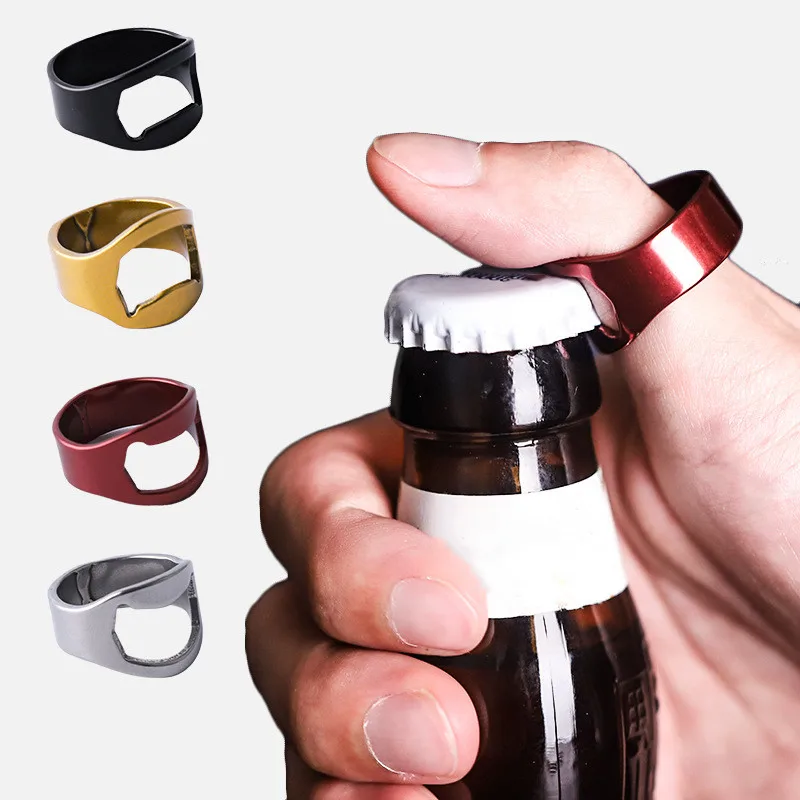 1pcs 17mm/18mm/19mm/20mm Ring Opener Ring Open Beer Ring Jewelry for Party Fashion Creative Ring Beer Bottle Ring Opener