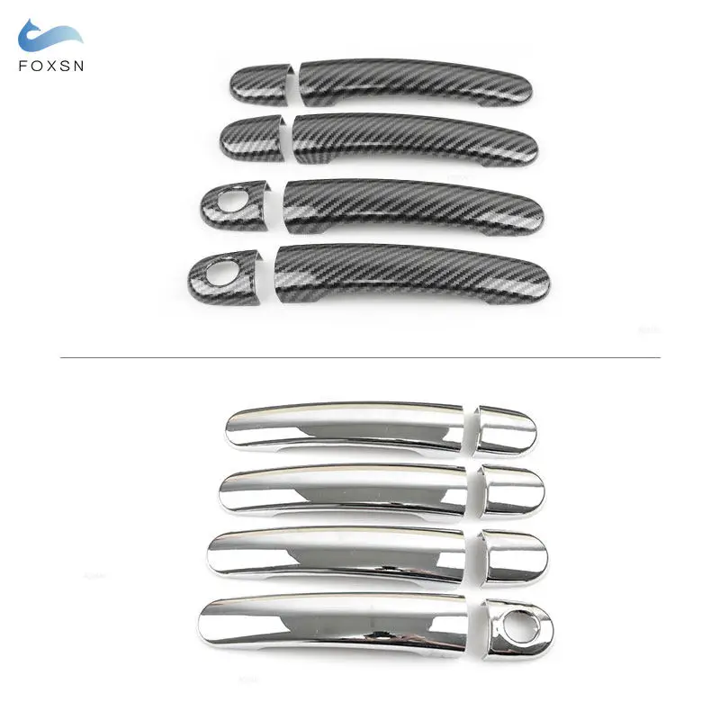 ABS хром/углеродное волокно текстура внешние дверные ручки накладки накладка для