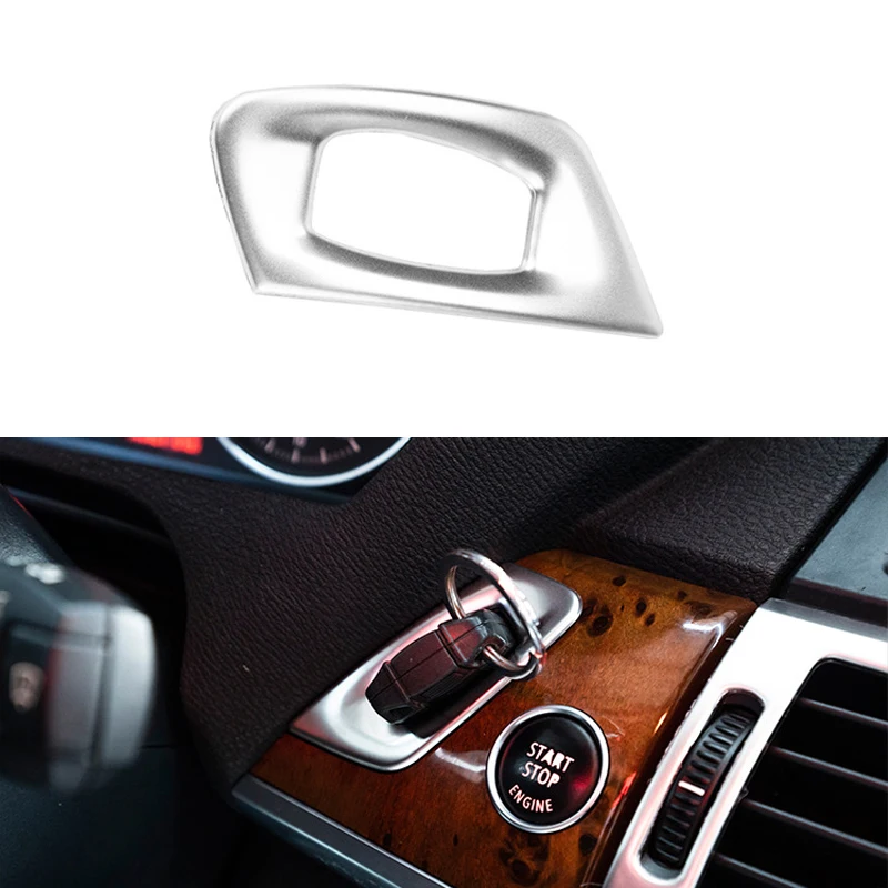 

LHD Car Keyhole Frame Ring Ignition Key Lock Panel Trim Cover Sticker Decoration For BMW X5 E70 X6 E71 08-13 Auto Accessories