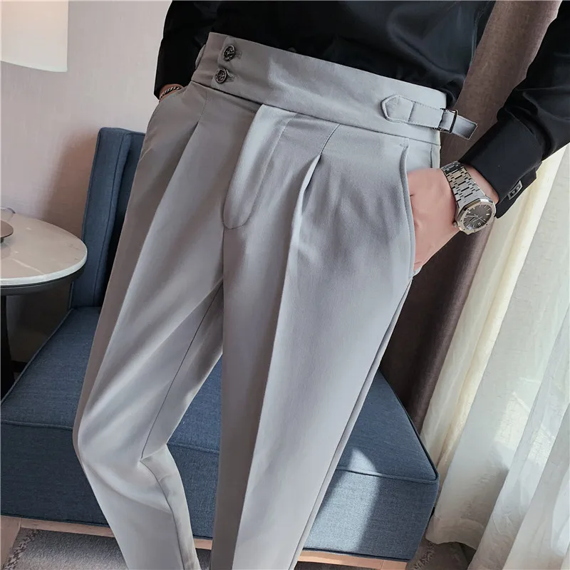 

Men Dress Pants Suit Pant 2022 Spring New Business Casual Solid Color Slim Fit Formal Pants Pantalon Costume Men Suit Trousers