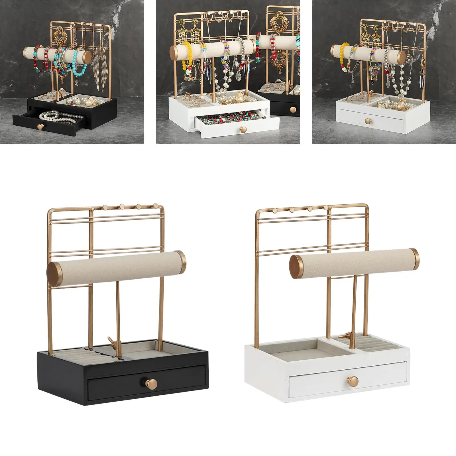 Jewelry Display Organizer Rack Necklace Drawer for Bangle Earrings Bracelet 2023 New