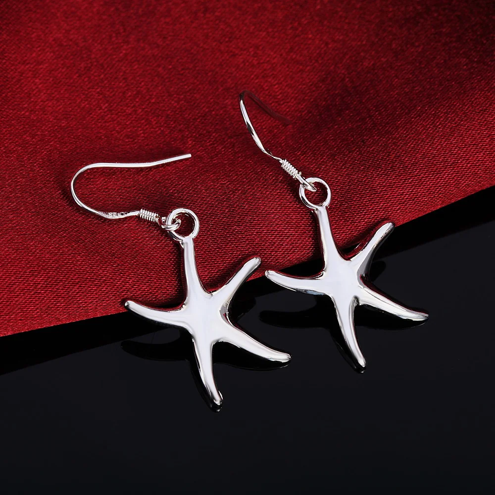 

Star Drop Earrings Party Lucky Smooth Starfish Star Dangle Earrings Quality Jewelry Gift Wedding Elegant Accessories Chrismas