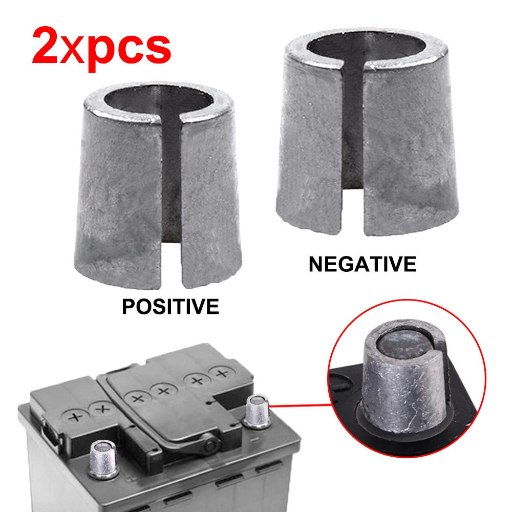 

2X Car Auto Battery Terminal Converters Positive Negative Post Electrical Components Repair Shim Car Battery Post Repair Shim