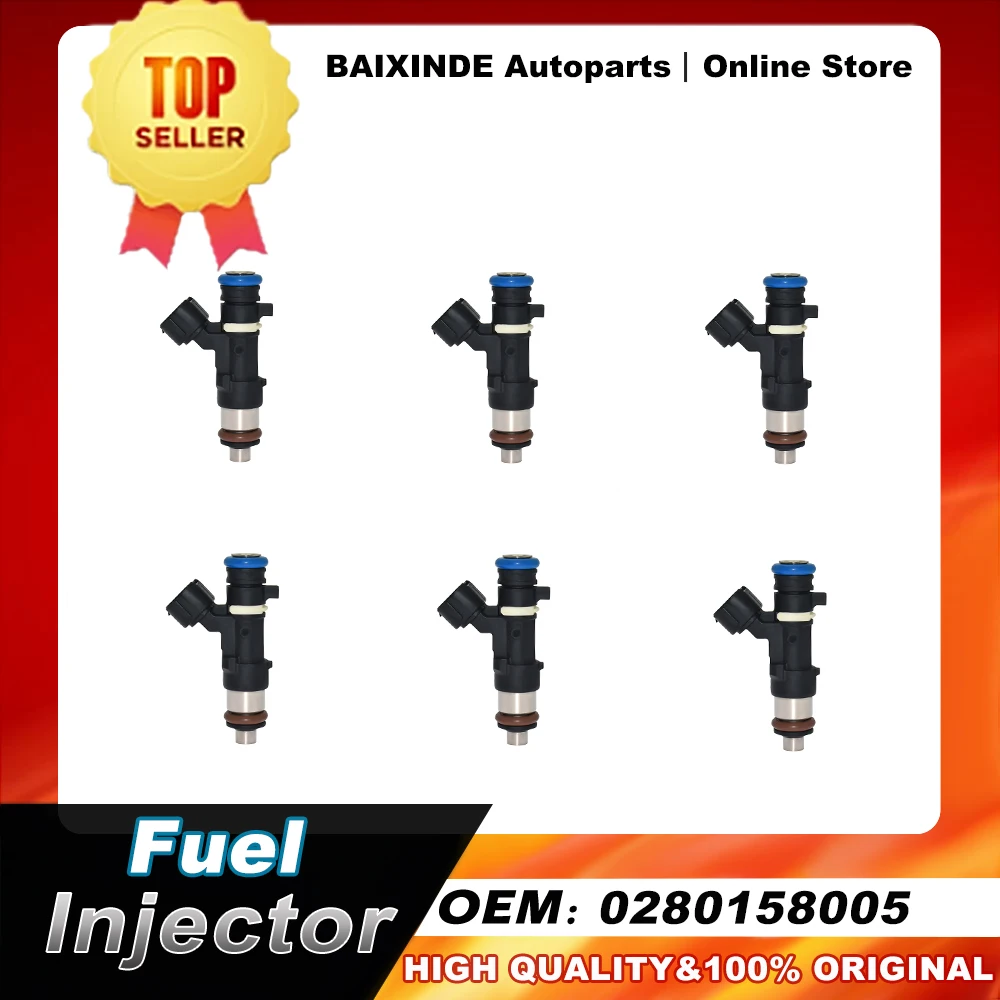

1/6 шт. OEM 0280158005 Топливная форсунка для Nissan Maxima 2004 л V6 2008-автомобильные аксессуары