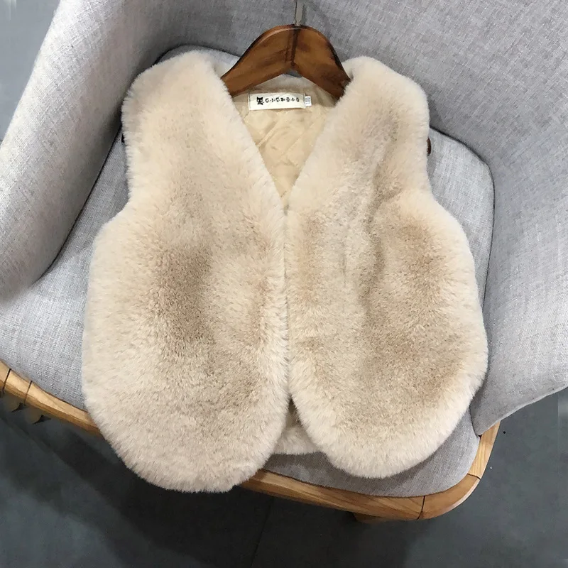 Детский жилет плюшевый мужской и женский весенне-осенне-зимний хлопковое