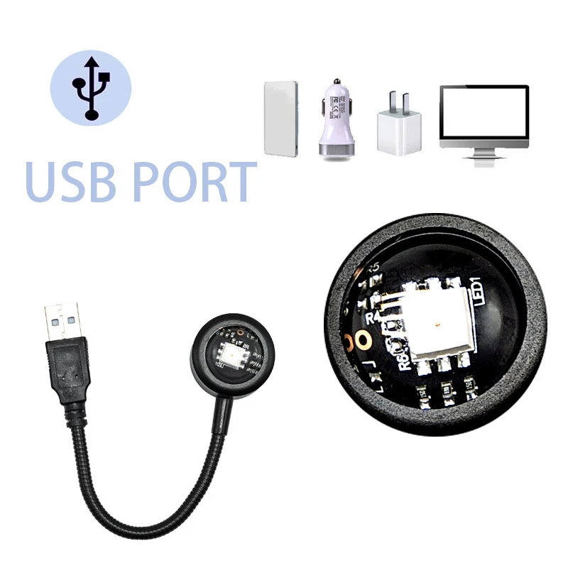 USB закат светильник RGB проекционный Ночной свет s светодиодный прожектор 7 цветов