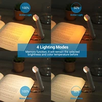 2022 usb rechargeable book reading light brightness led adjustable eye protection clip book light portable bookmark read lights