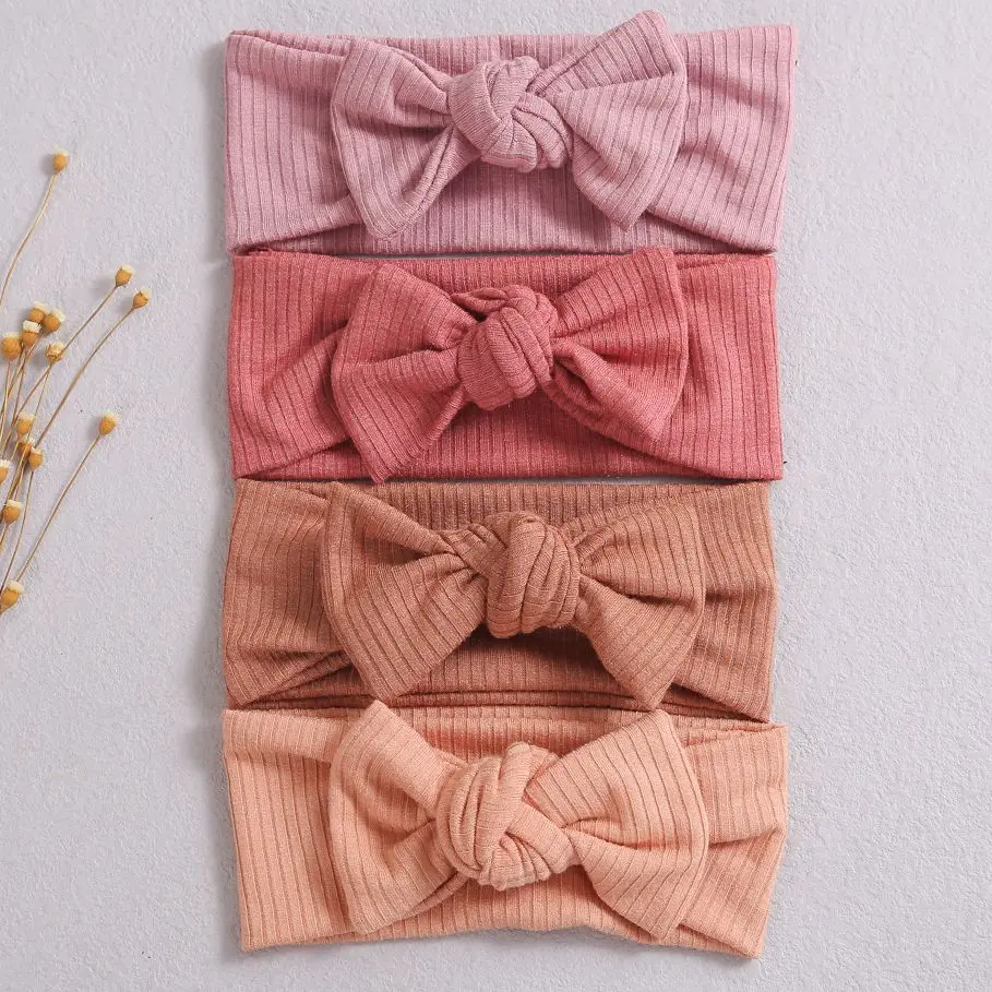 

Baby Headbands Soft Elastic Children Hair Bands Toddler knitting Hair Accessories Bow Newborns Kids Turban Baby Girls Headwear