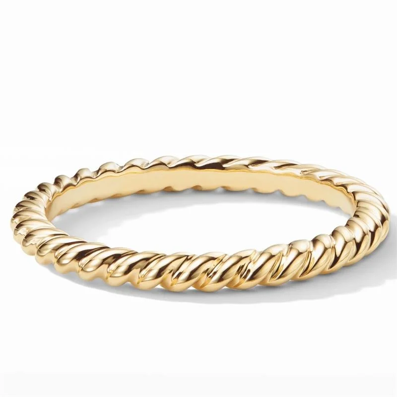

David Yurman Rings DY Unity Cable Band Ring in 18K Yellow Gold