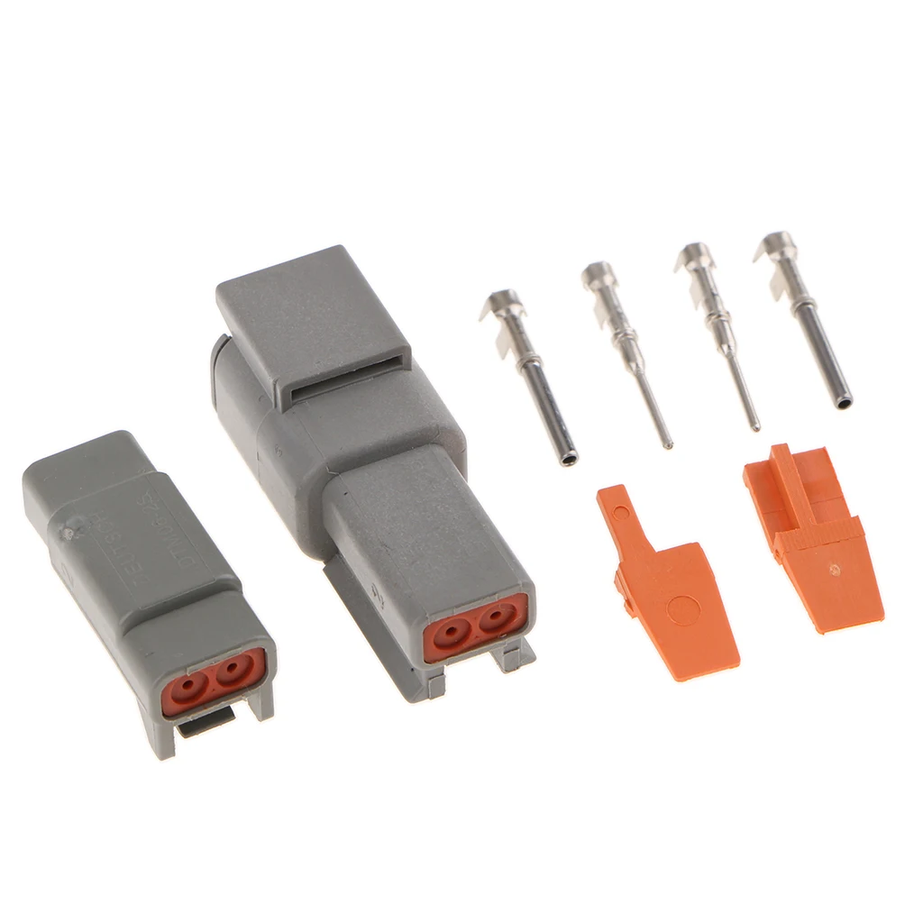 

1 Set of Waterproof Electrical Wire Cable 2Pin Way Connector Plug Housing with Terminals Kit