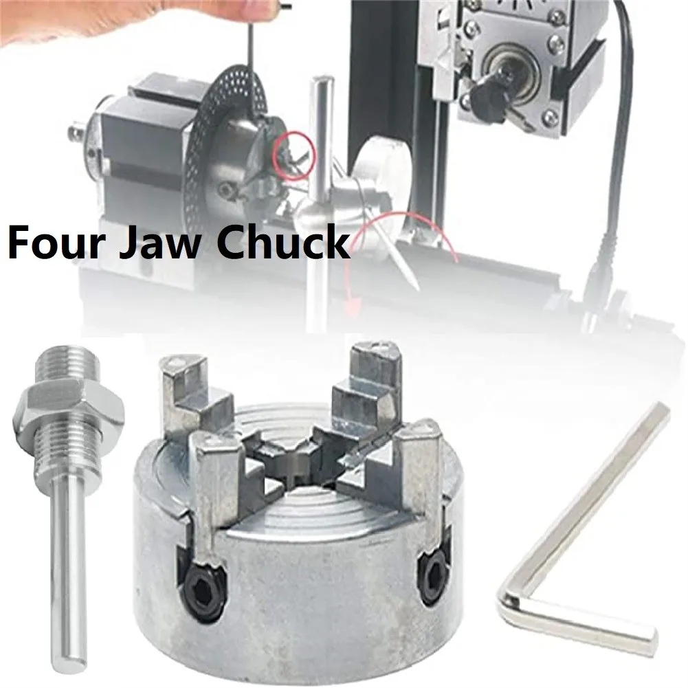 

Z011 Metal 4 Jaws Manual Lathe /Chuck Clamp HCS Self-Centering /Carbon Steel Mini Drill Chuck Accessory For Woodworking/ Lathe