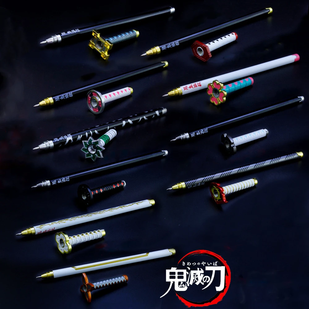 Demon Slayer Sword Pen Anime Samurai Desk Accessories Cosplay Ninja Weapon Gel Pens Home Decor images - 6