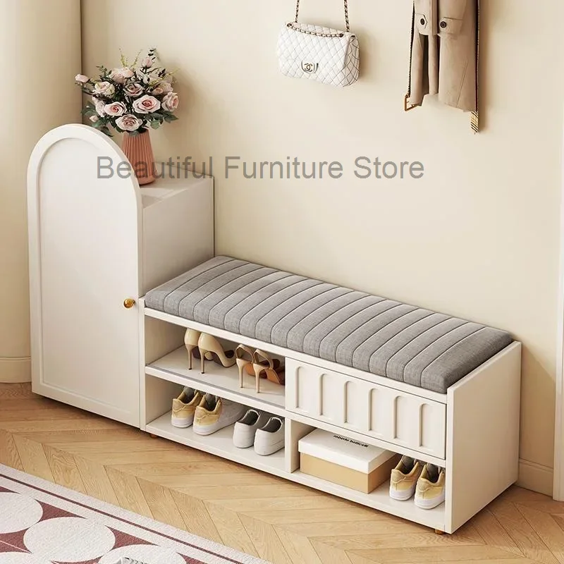 Современные дизайнерские шкафы для хранения обуви деревянный табурет большого